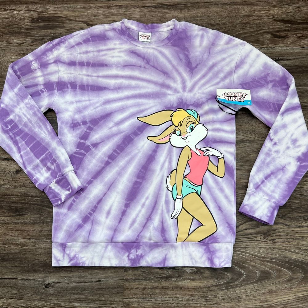 Looney Tunes Lola Bunny Purple Tie Dye Sweatshirt New With Tags
